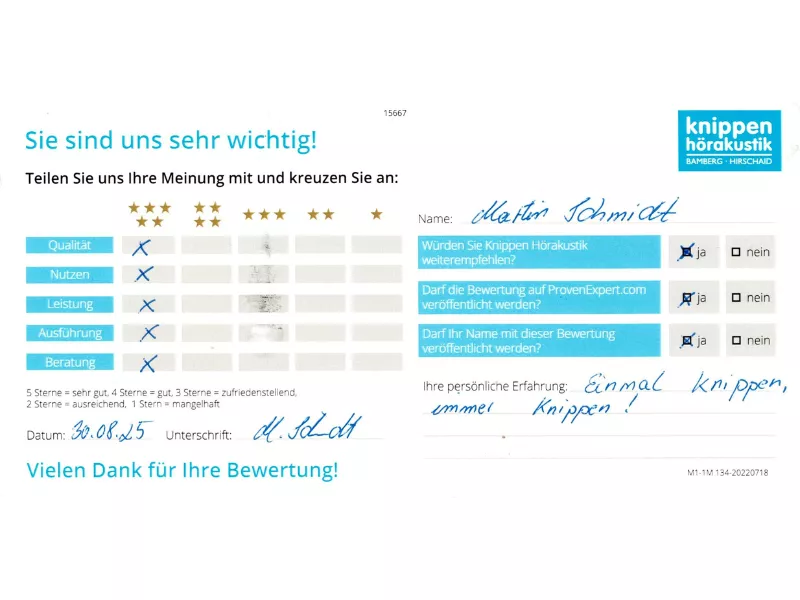 Bewertungskarte Schmidt Bewertungskarte Schmidt