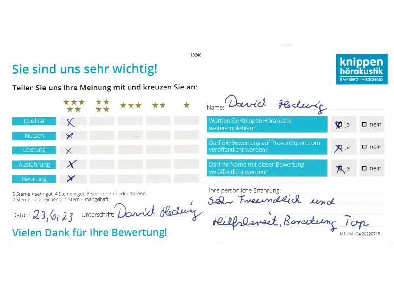 Handschriftliche Bewertung Juni 2023 Handschriftliche Bewertung Juni 2023