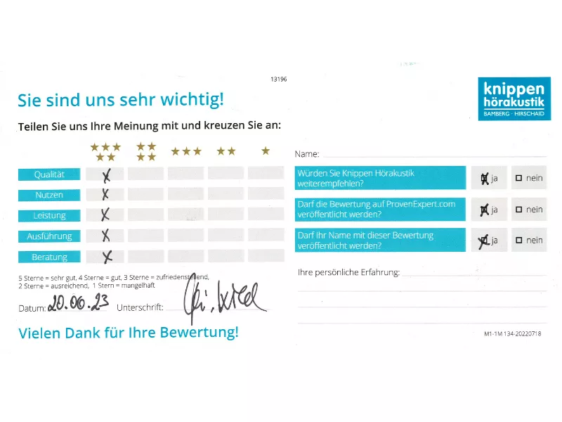 Handschriftliche Bewertung Juni 2023 Handschriftliche Bewertung Juni 2023