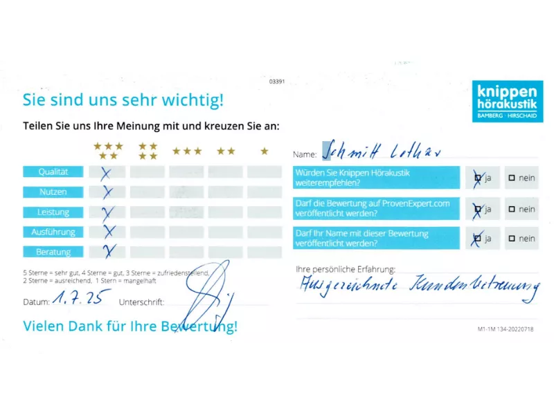 Handschriftliche Bewertung Juli 2025 Handschriftliche Bewertung Juli 2025